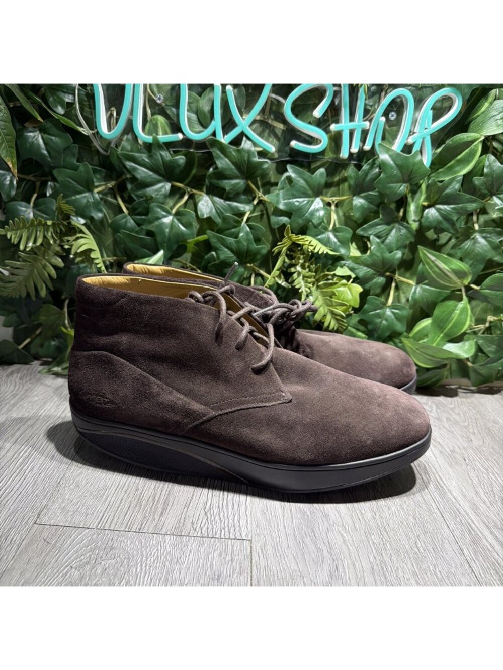 MBT Kizingo Chukka Men Suede Brown Cushioned Boots Dress Shoes Size 11-11.5